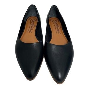 Zodiac Ladies Black Leather Flats